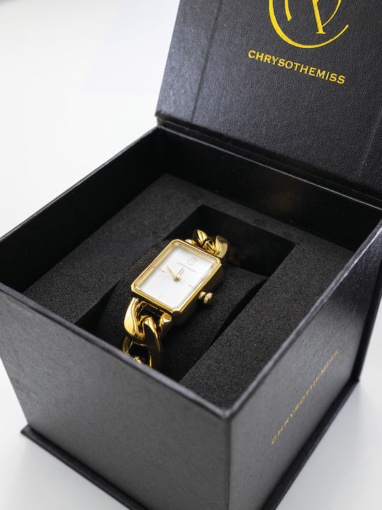 Chrysothemiss Womens Watch Charmes D’ Vintage Chain Black Dial