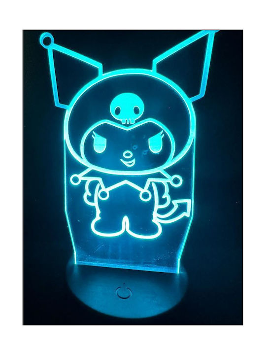 LED Детско Декоративно Осветление Touch с Промяна на Цветовете Черен 20x13см