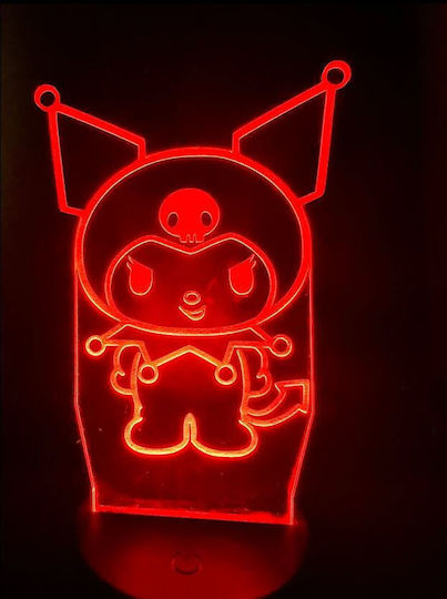 Led Kids Decorative Lamp with Color Changes Black 20x13cm
