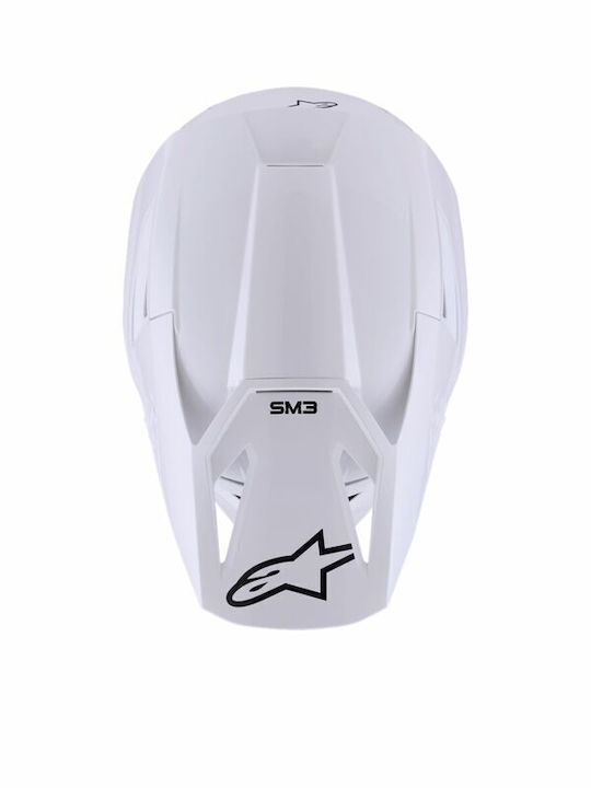 Alpinestars SM3 White Gloss Κράνος Μηχανής Motocross DOT / ECE 22.06