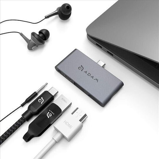 Adam Elements Casa Hub i4 USB-C Docking Station mit HDMI 4K PD Gray