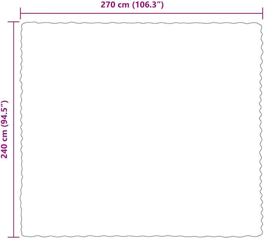 vidaXL Κουβέρτα Γούνινη Υπέρδιπλη 220x240εκ. Λευκό