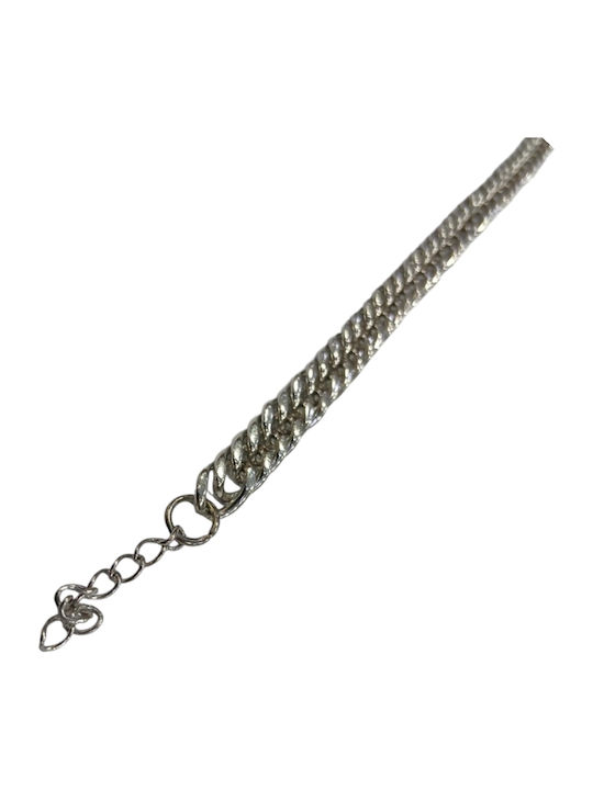 Kalliopi Silver Ανδρικό Βραχιόλι Αλυσίδα από Ατσάλι 22cm
