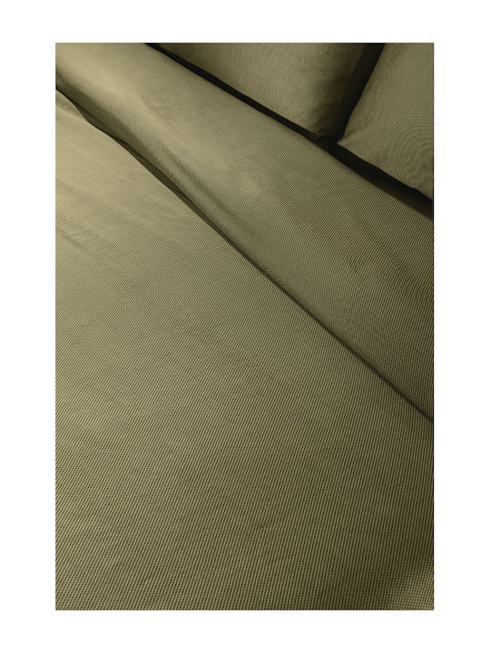 Guy Laroche Cotton Duvet Cover Single 165x225 Minimal Khaki