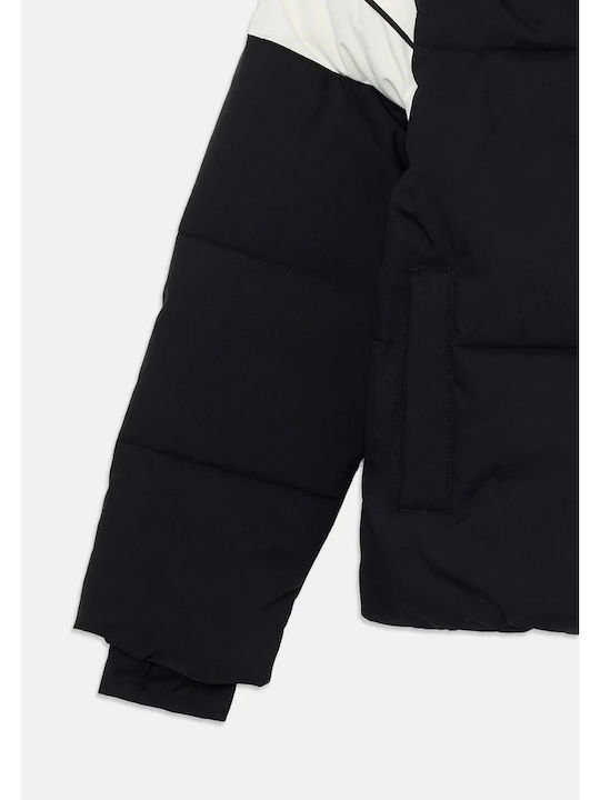 Kids' Casual Jacket with Lining & Hood Black