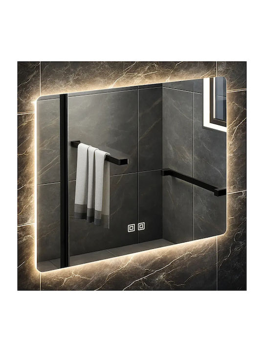 Martin Банско Огледало LED Touch 80x70см Бял