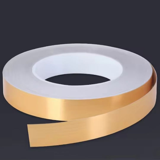 Bandă Adezivă Decorativă Autoadezivă Interior Zola Lungime 50 M Lățime 2 Cm PVC Flexibil Auriu