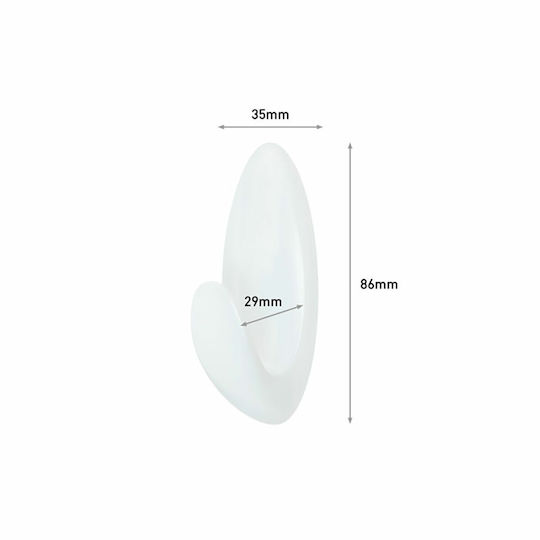 UU009075837 Cremăstrașuri cu închizător Hoop & Loop Plastice Albe 2buc