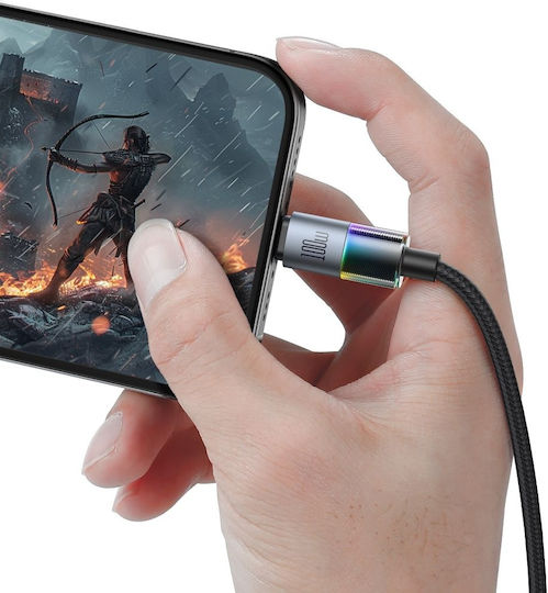 Mcdodo LED / Braided USB 2.0 Cable USB-C male - USB-C 100W Black 1.2m (CA-8200)
