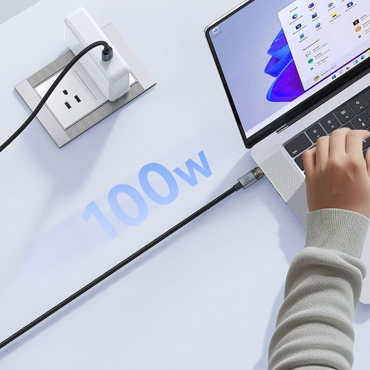 Mcdodo USB 2.0 Кабел USB-C Мъжки - USB-C 100W Захранване (PD) Черен 1.2м
