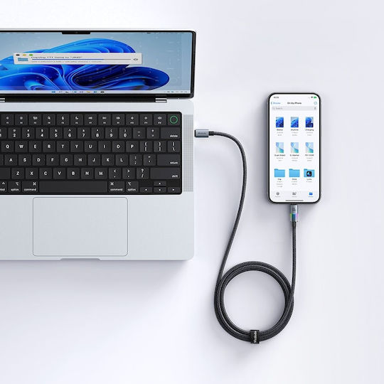 Mcdodo LED / Braided USB 2.0 Cable USB-C male - USB-C 100W Black 1.2m (CA-8200)