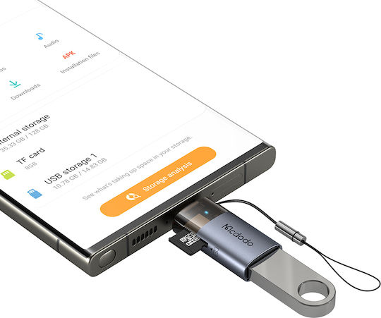 Mcdodo Converter USB-A female to USB-C male Blue 1pcs OT-7600
