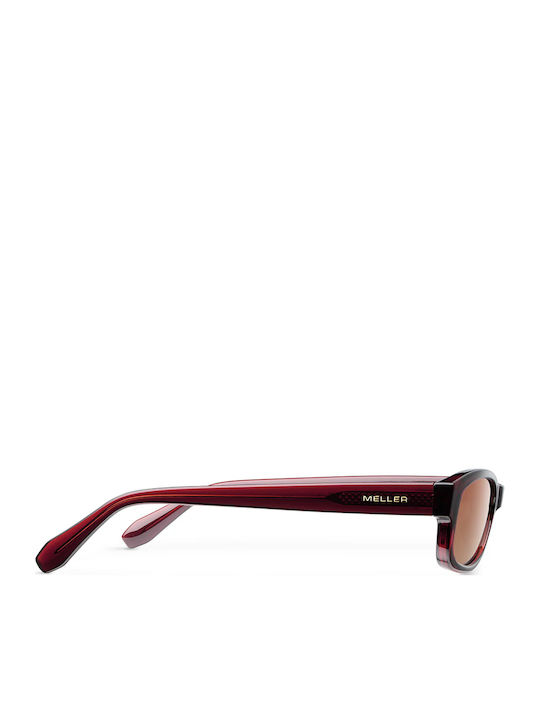 Meller Unisex Γυαλιά Ηλίου με Κόκκινο Κοκκάλινο Σκελετό και Κόκκινο Φακό AMR-MAROONGBROWN