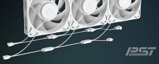 Arctic P14 Pro Case Fan 140mm 2500rpm with ARGB Lighting and 4-Pin PWM Connection 3pcs White