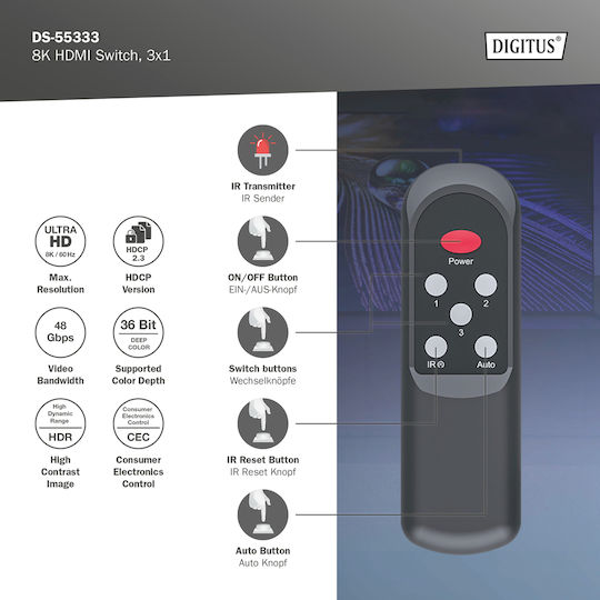 Digitus HDMI Switch DS-55333