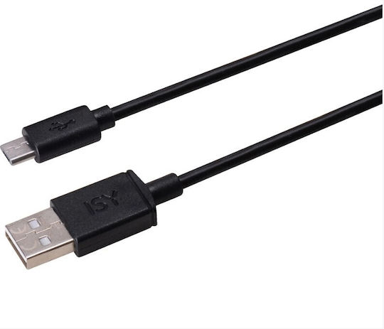 ISY Regular USB 2.0 spre micro USB Cablu Negru 1.2m (500805) 1buc