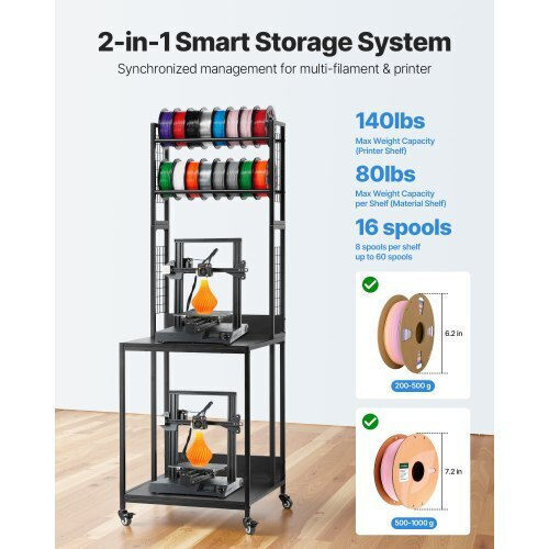 Vevor Filament Dryer Box με Χωριτικότητα 1 Καρουλιού και Οθόνη Ενδείξεων 3DDYSNJYTSSC128I3001V0