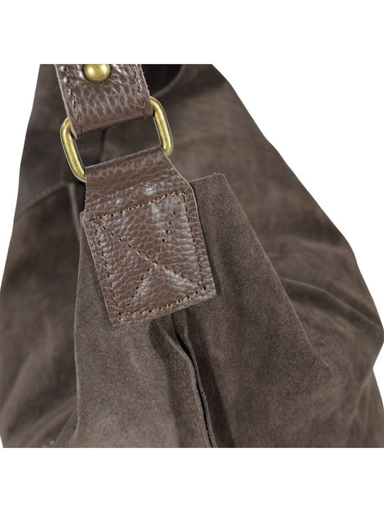 Leder Damen Shopper Tasche Wildleder Braune