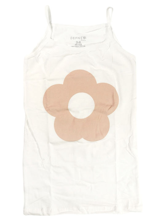 Defne Baby Sweet Daisy Kids' Undershirt Tank Top Ecru