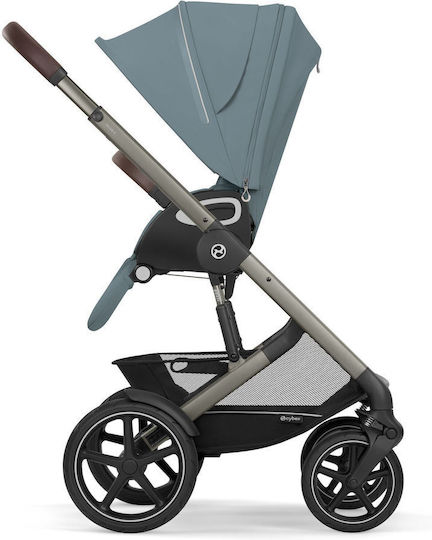 Cybex Talos S Lux Adjustable Baby Stroller Suitable for Newborn Stormy Blue / Taupe Frame 14.2kg