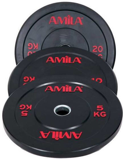 AMILA Set Discuri De Tip Olimpic Cauciucate 1 x 5kg Φ50mm