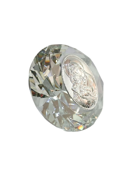 Kalliopi Silver Γούρι Λευκό 12x12cm
