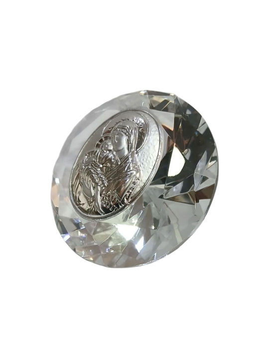 Kalliopi Silver Γούρι Λευκό 12x12cm