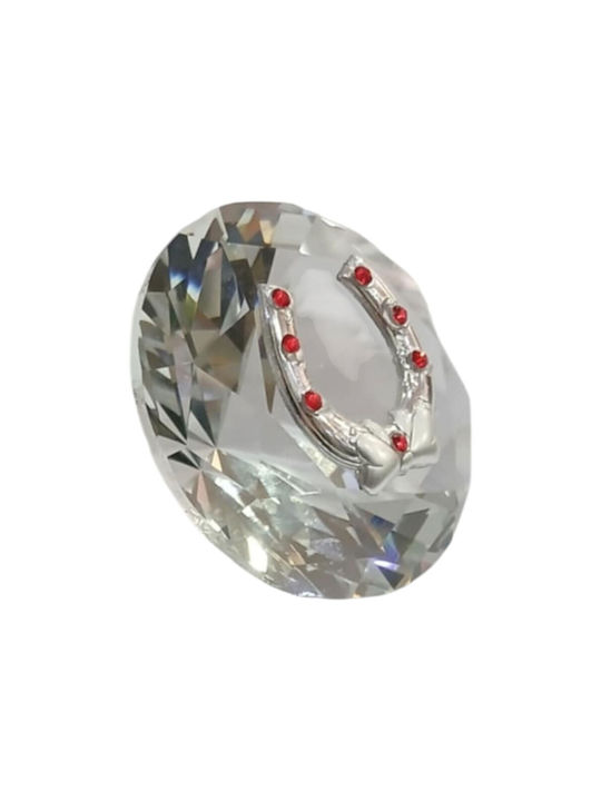 Kalliopi Silver Lucky Charm Horseshoe White 6x6cm 1pcs