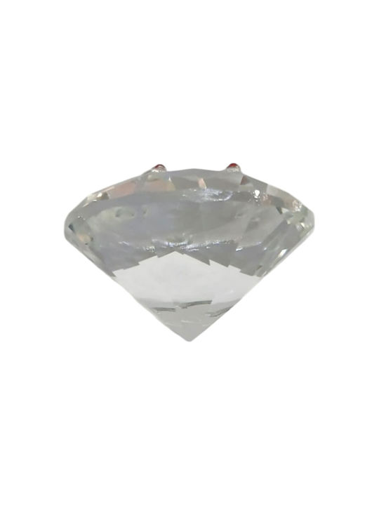 Kalliopi Silver Γούρι Ρόδι Λευκό 6x6cm