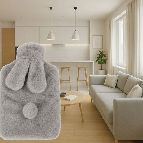 Termofor în culoarea Gri pentru sticle de apă caldă și pachete de gheață Mâini 33x21cm 1800ml