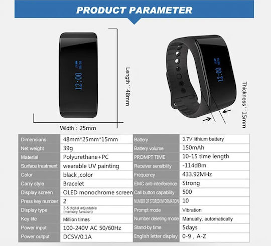 30190-540 Smartwatch (Μαύρο)