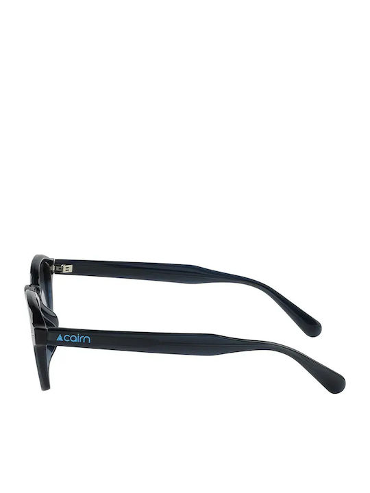 Cairn Dumme Unisex Sonnenbrillen mit Schwarzem Metallischen Rahmen und Schwarzem Glas LMFOOLISHPURE-90
