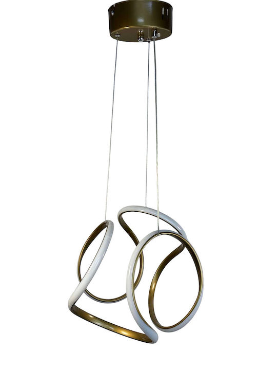 Epiplo-Fos Hängelampe Gold 30x30x80cm.