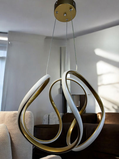 Epiplo-Fos Pendant Light Gold 30x30x80cm