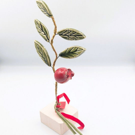 G2026/417 Handmade Tabletop Decorative Ceramic Pomegranate Grekas Home
