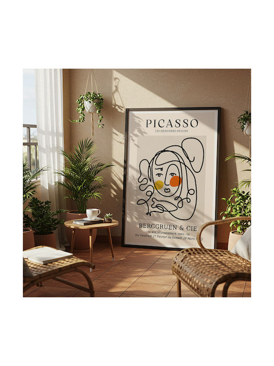 Poster Pablo Picasso Les Dejeurenes Dessins Art239 30cm X 40cm Μαύρη Ξύλινη Κορνίζα