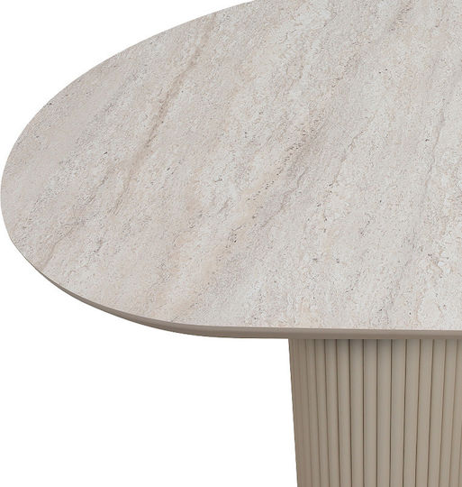 Hazar Masă Sala de mese Lemnoasă Travertine - Sandstone 180x90x77buc