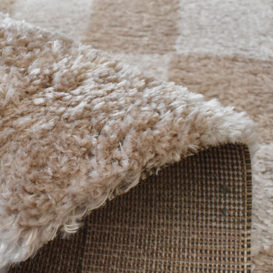 Χαλί Ορθογώνιο Shaggy Cream-beige 160x210cm