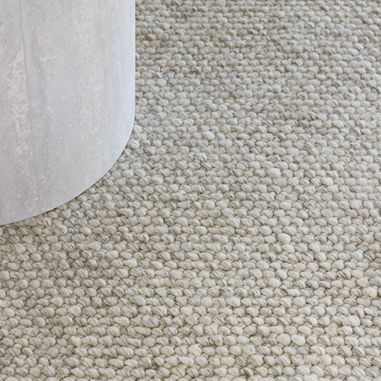 Brink & Campman Craft Matter Plain Handgefertigt Teppich Rechteckig Synthetisch,Polyester/Cotton/Leather Ash Grey