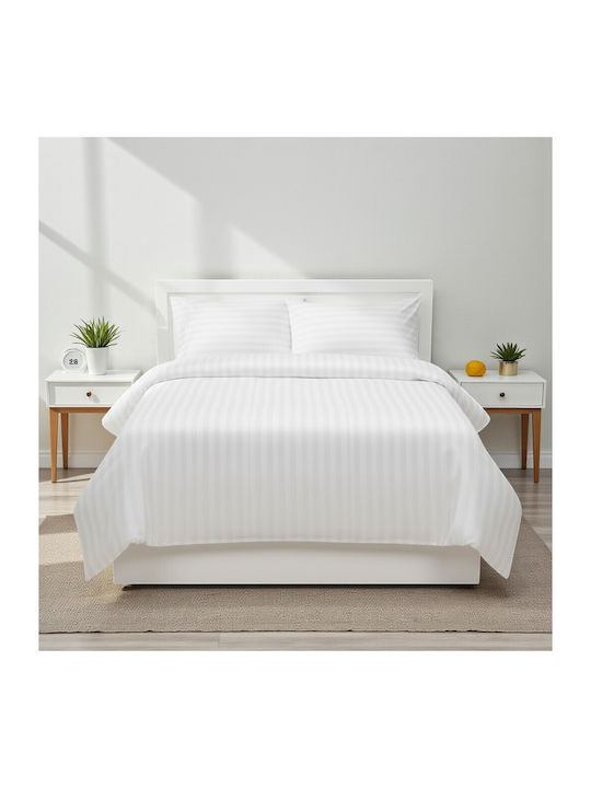 Olia Home Olia Home Bettbezug Baumwollsatin Übergröße 220x240 Off Weiß