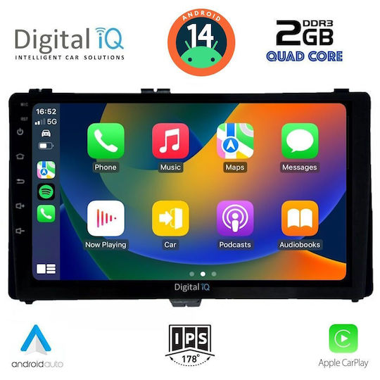 Digital IQ Car Audio System for Toyota Auris / Aygo X / Corolla 2017-2019 (Bluetooth/USB/WiFi/GPS/Apple-Carplay/Android-Auto) with Touch Screen 9"