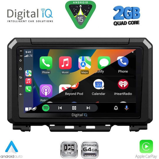 Digital IQ Ηχοσύστημα Αυτοκινήτου για Suzuki Jimny 2018 (Bluetooth/USB/WiFi/GPS/Apple-Carplay/Android-Auto) με Οθόνη Αφής 9"