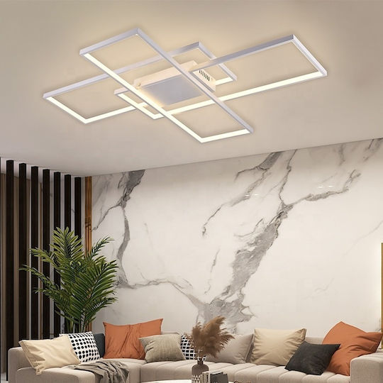 Home Lighting Πλαφονιέρα Οροφής 86εκ. Λευκή με Ενσωματωμένο LED