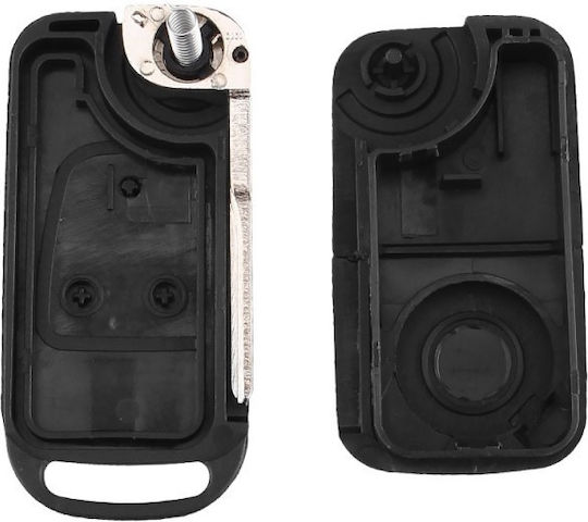 Techstar Car Key Cover Case Compatible Mercedes-Benz A C E Clk M L Slk Cl Sl AMG S Class 3 Buttons Hu64