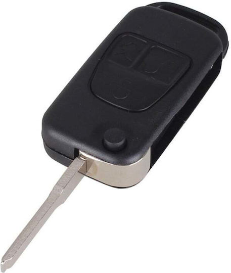 Techstar Car Key Cover Case Compatible Mercedes-Benz A C E Clk M L Slk Cl Sl AMG S Class 3 Buttons Hu64
