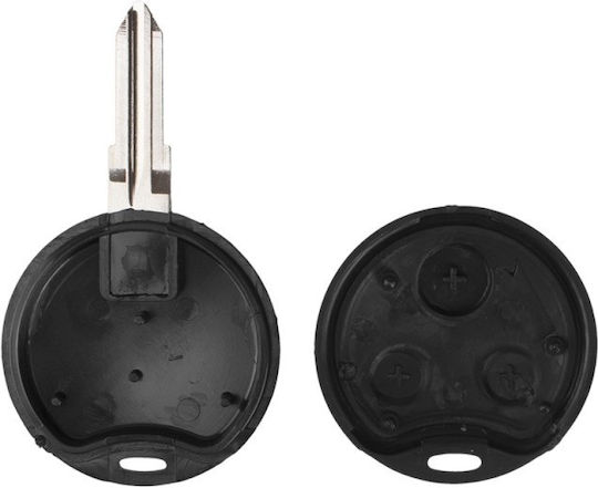 Techstar Car Key Case Compatible Mercedes Smart 3 Buttons Blade