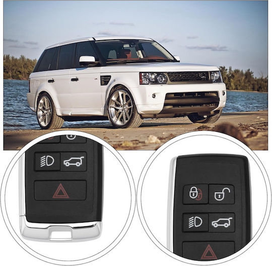 Techstar Car Key Case Land Rover Range Rover Evoque Sport Discovery 3 5 Buttons
