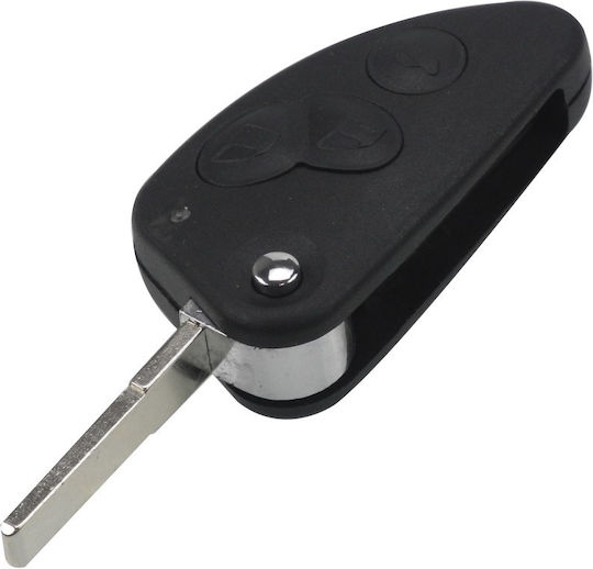 Techstar Car Key Cover Case Compatible Alfa Romeo 147 156 166 Gt 3 Buttons