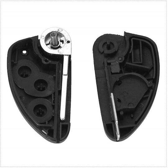 Techstar Car Key Cover Case Compatible Alfa Romeo 147 156 166 Gt 3 Buttons