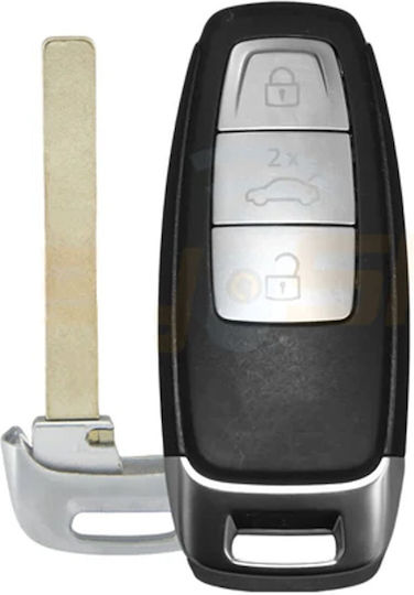 Husă Pentru Chei Auto Compatibilă Cu Modelele Audi A6 C8 A7 A8 Q8 3 Butoane
